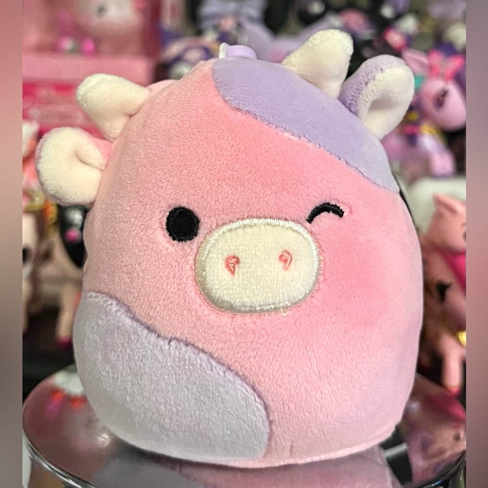 Patty the Pink Cow 3.5" Select Series Squishmallow Clip
